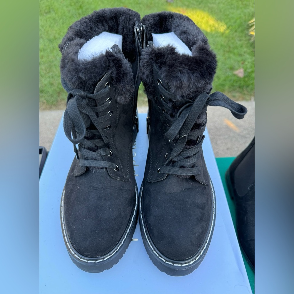 Madden Girl Black Winter Boots Size 10B Retail 69.99 Shipping 5.95